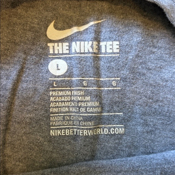 Nike Heather Gray Tee with Black Logo - Picture 2 of 3